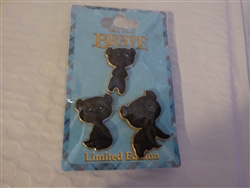 Disney Trading Pins 90463 DSF - Brave - Triplet Bear Cubs (Happy, Hungry, and Curious) Pin Set