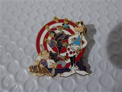 Disney Trading Pin 93508: WDW - Barnstormer Reveal/Conceal Mystery Collection - Wheel Of Peril Goofy & Monkey