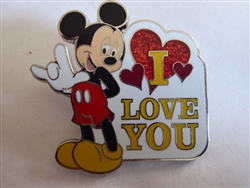 Disney Trading Pin 96743: Mickey Mouse - Sign language “I Love You”