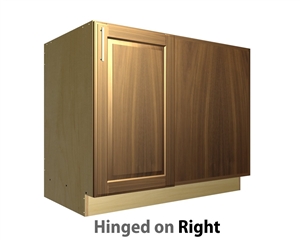 1 door base cabinet with blank panel return