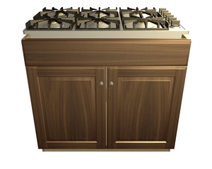 2 door 1 false front COOKTOP base cabinet