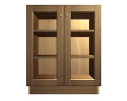 2 glass door base cabinet