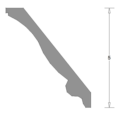 PORTLAND crown molding (5" tall crown)