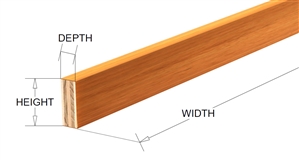 Custom adjustable rail molding (HORIZONTAL grain)