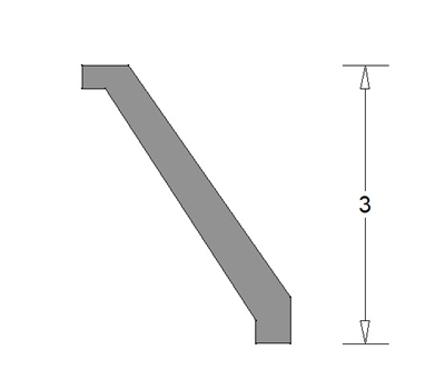 SHAKER crown molding (3" tall crown)