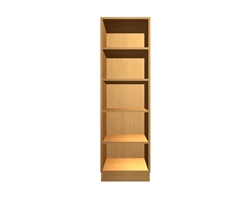 0 door exposed interior tall cabinet