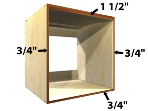 Appliance Case with single deck and a DUAL top (wall oven appliance case)