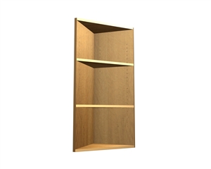 0 door exposed interior corner shelf cabinet