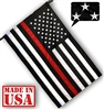 2.5' x 4' American Thin Red Line Flag (Embroidered Stars, Sewn Stripes) for Fire Fighters