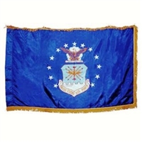 3' x 5' Air Force Flag - Nylon - Pole Sleeve and Fringe