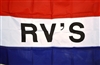 3'x5' RV'S Flag (Sewn Stripes) - SolarMax Nylon Message Flag.
Commercial grade for business.