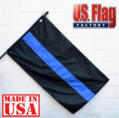 3'x5' Thin Blue Line Flag (Sewn Stripes) (3 Stripes) - for Police Officers