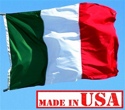 4x6 Italy Flag (Sewn Stripes) - Outdoor Nylon - Made in U.S.A.