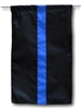 12"x18" Garden Style Thin Blue Line Flag (Sewn Stripes) (3 Stripes) - for Police Officers Outdoor SolarMax Nylon, 100% Made in America.