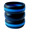 AKTYVUSÃ¢â€žÂ¢ Men's Blue Line  Silicone Wedding Band Combo Pack