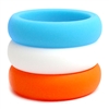 AKTYVUS&reg; Womens's Orange Silicone Wedding Band Combo Pack