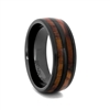 STEEL REVOLTâ„¢ Comfort Fit 8mm High-Tech Ceramic Wedding Ring With Genuine Wood from M1 Garand Rifle