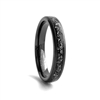 STEEL REVOLTâ„¢ Comfort-Fit 4mm Domed High-Tech Ceramic Wedding Ring With Inlay of Meteorite Pieces