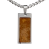 STEEL REVOLTâ„¢ Stainless Steel Necklace with Wood from a Genuine Jack Daniels Whiskey Barrel