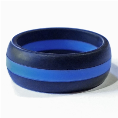 AKTYVUSâ„¢ Blue Line Men's Silicone Wedding Band