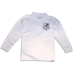 UNISEX ADULT LONG SLEEVE WHITE POLO