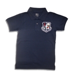 UNISEX ADULT SHORT SLEEVE NAVY POLO