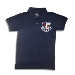 UNISEX ADULT SHORT SLEEVE NAVY POLO