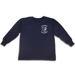 UNISEX ADULT LONG SLEEVE NAVY T-SHIRT