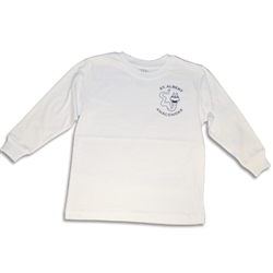 UNISEX ADULT LONG SLEEVE WHITE T-SHIRT