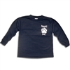 UNISEX ADULT LONG SLEEVE NAVY T-SHIRT