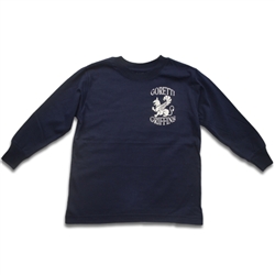 UNISEX ADULT LONG SLEEVE NAVY T-SHIRT