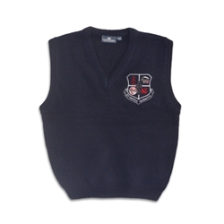 UNISEX YOUTH NAVY V-NECK VEST