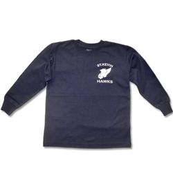 UNISEX YOUTH LONG SLEEVE NAVY T-SHIRT