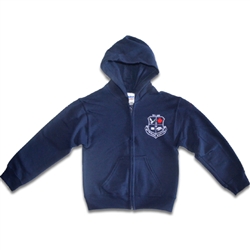 UNISEX ADULT NAVY FULL ZIP HOODIE