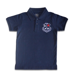 UNISEX ADULT SHORT SLEEVE NAVY POLO