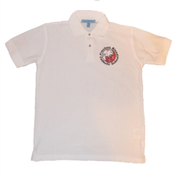 UNISEX YOUTH SHORT SLEEVE WHITE POLO