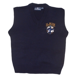 UNISEX YOUTH NAVY V-NECK VEST