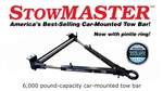 Roadmaster 6,000LB Vehicle Mounted Stowmaster Tow Bar w/ Pintle Ring