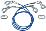 2/pk 6,000 lb 64" Double-Hook Safety Cables, 2/pk | 646