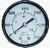 Pressure Gauge 1/4" NPT Center Back-mount Gauge 300psi 2"