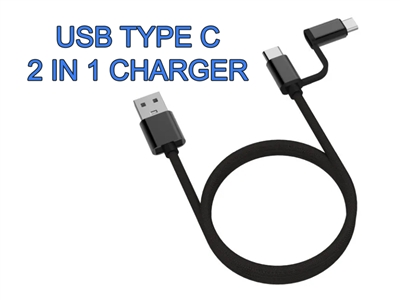 USB Charger Type C 2 in 1