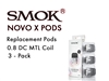 Smok Novo X DC MTL 0.8 Pods 3 Pack