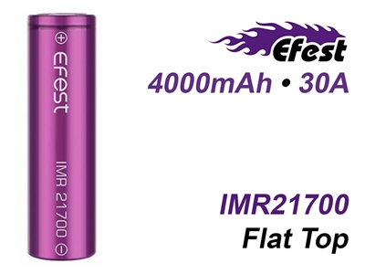 Efest IMR 21700 - 30Amp - 4000mAh (Flat Top)