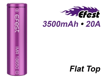 Efest IMR 18650 - 20Amp - 3500mAh (Flat Top)