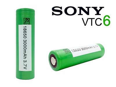 Sony VTC6 18650 - 15Amp - 3000mAh (Flat Top)