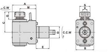 ABXDF452565: ABXDF452565: Radial Milling and Drilling Head ABX-DF45-25-65 for Miyano BND-51SY2