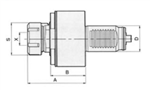 DA40-M-1809-ER32, AXIAL DRILL/ MILLING HOLDER FOR MURATEC MT20, ER20N M=110