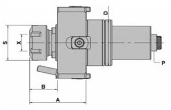 DW220-5480-DA45-ER20 : VDI Axial Milling & Drilling Holder BMT-5480