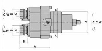 DW350-DA75-20DY : VDI Axial Double Heads BMT