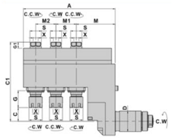 STAR-BR34-11-16M-6C : STAR Radial Multi Heads-Offset Holder